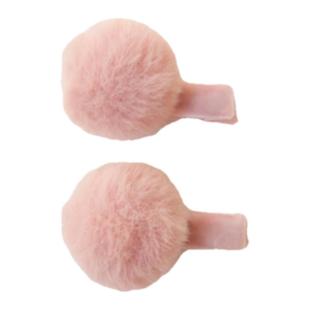 儿童中国风毛球流苏发夹宝宝红色新年汉服头饰女童周岁可爱边对夹