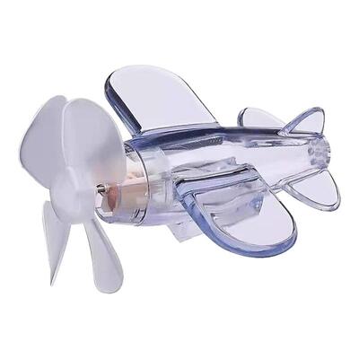 风能发光小飞机风力发电LED亮光彩灯车载摆件装饰品电动车摩托车