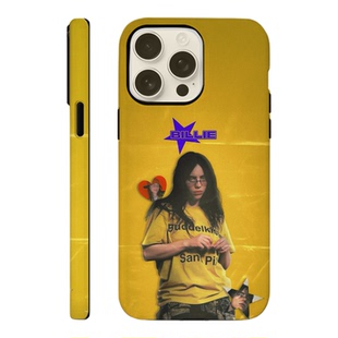 欧美歌手碧梨Billie Eilish音乐专辑类型手机壳周边适用苹果安卓二合一手机壳