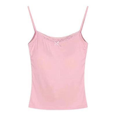 背心女吊带蕾丝边小碎花内搭外穿