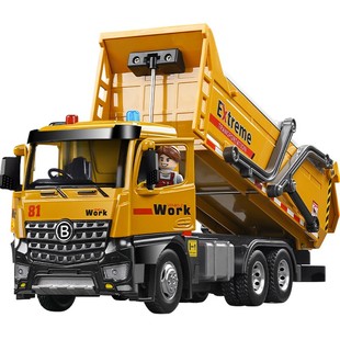 合金警车拖车玩具儿童道路救援车平板运输车清障车工程车模型男孩