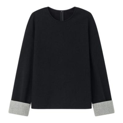 华吉言【棋手】肌理感撞色舒适百搭感卫衣