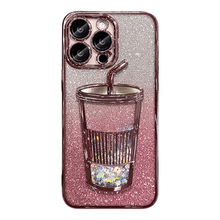 流沙奶茶杯适用opporeno12手机壳新款reno15pro带镜头膜reno14全包边reno9硅胶reno8防摔reno7闪粉reno16软壳