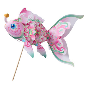 非遗小鱼灯马年新款花仙子自己做的手工DIY幼儿园小朋友手提灯笼