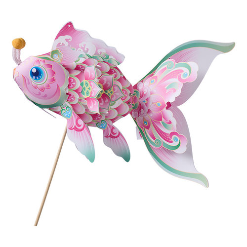 非遗小鱼灯马年新款花仙子自己做的手工DIY幼儿园小朋友手提灯笼