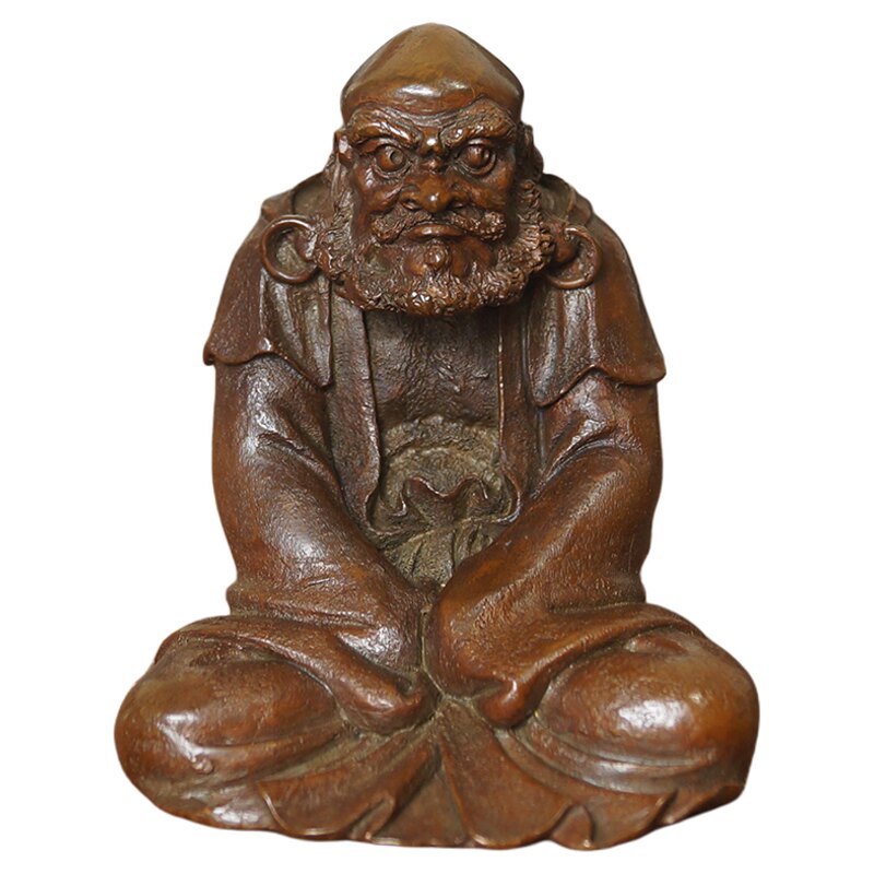 苏工实心铜达摩茶宠供奉佛像厂价
