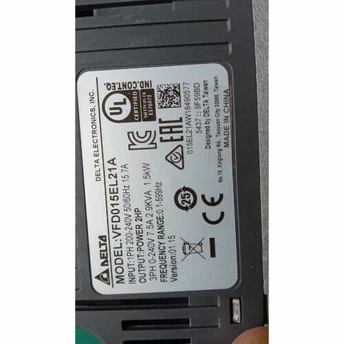 议价3515#，1.5KW220V，台达变频器，型号VFD015