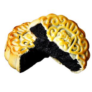 广州荔煌酒家乌纯黑豆沙馅月饼广东传统老式糕点广式中秋节特产大