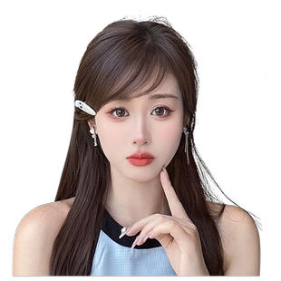 假发女真发空气斜刘海自然前额假发片 轻薄无痕齐刘海发夹假头帘