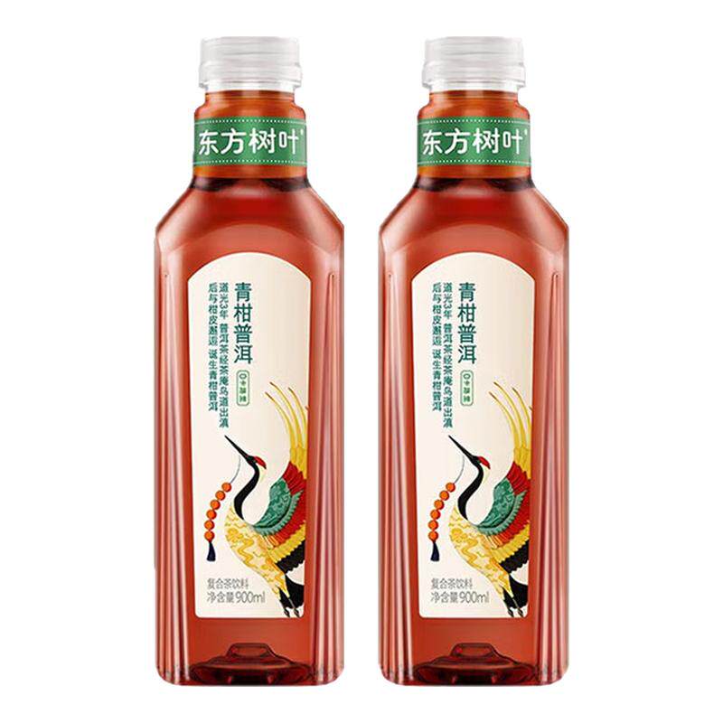 农夫山泉东方树叶900ml整箱无糖茶饮料0糖0脂0卡茉莉花普洱特价批