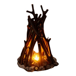 创意篝火氛围灯火焰睡眠小夜灯生日装饰摆件桌面布置新年元旦礼物