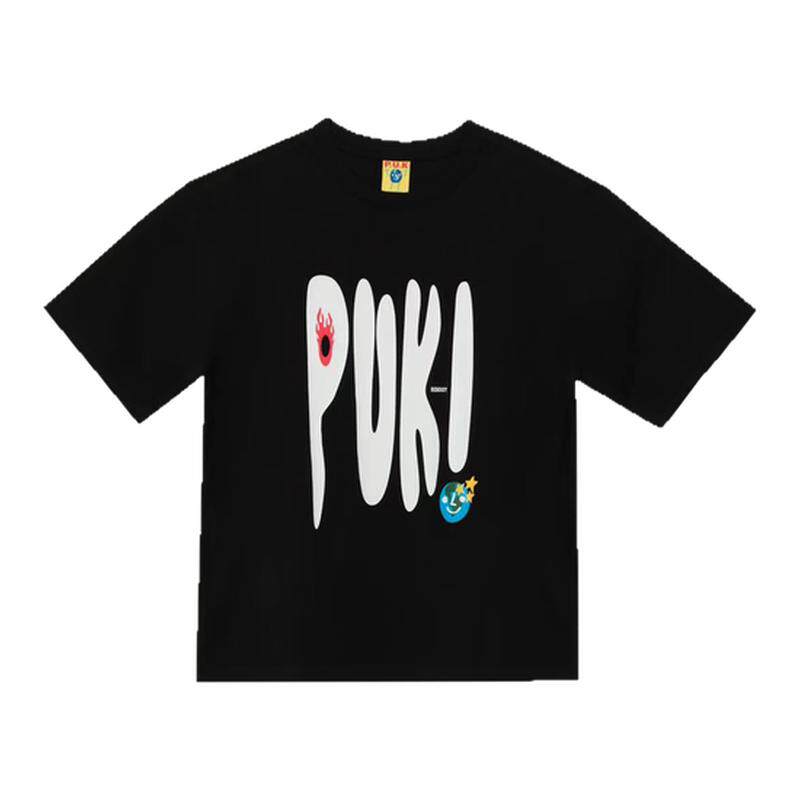 PUK布瑞吉潮牌2025春季新款大logo圆领短袖美式街头休闲T恤男女