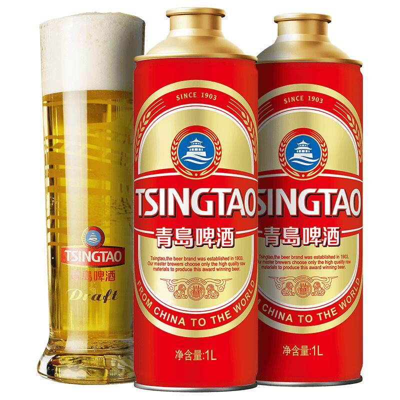 青岛啤酒经典啤酒1L*6瓶礼盒装