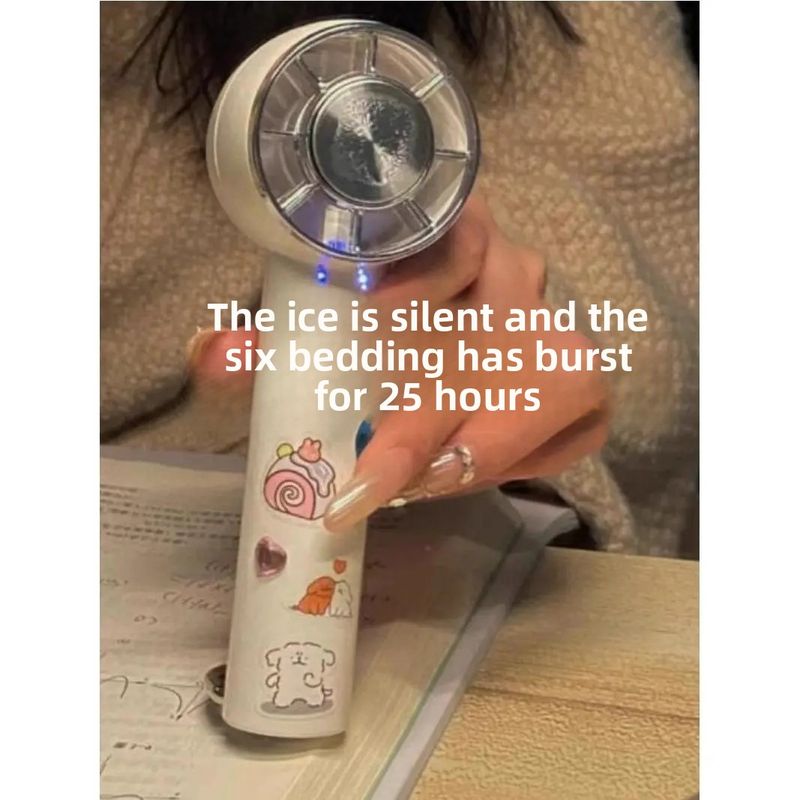 冰鼠制冷冰手持风扇学生宿舍强力小型风炮迷你便携式USB台式电风