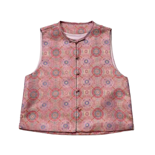 新中式国风100桑蚕丝非遗宋锦【八达运】2026春新款真丝高端马甲