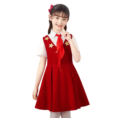 儿童大合唱演出服朗诵表演服装