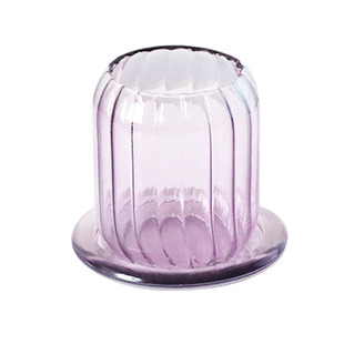 中式紫色玻璃烛台防风玻璃罩轻奢香薰家用禅意线香茶室装饰氛围灯