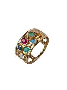 18K彩宝组合彩色宝石多宝石