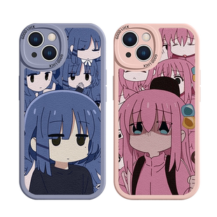 孤独摇滚iPhone14pro手机壳16山田凉苹果13新款12promax日系15pro创意11动漫8可爱ip17二次元xr小羊皮x适用6s