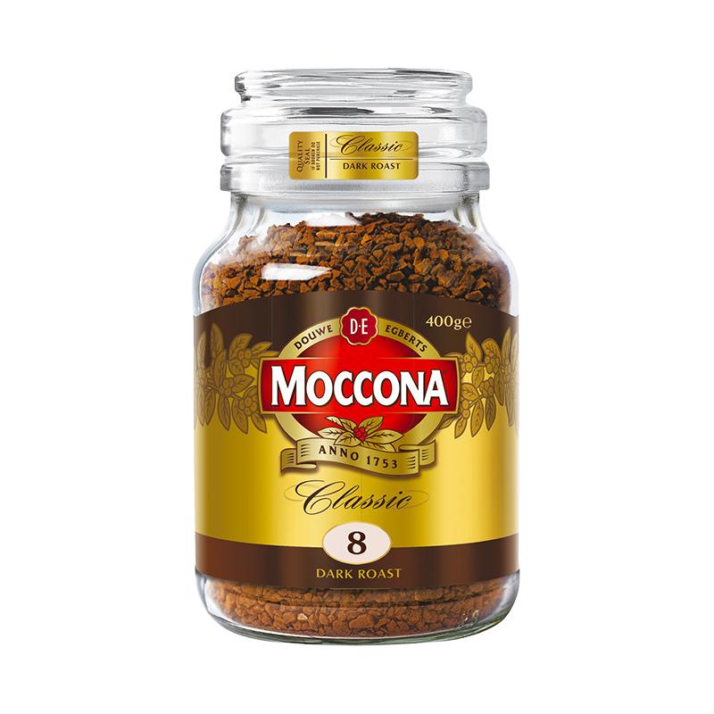 摩可纳moccona8号10号进口冻干纯黑零糖美式拿铁咖啡粉速溶400g