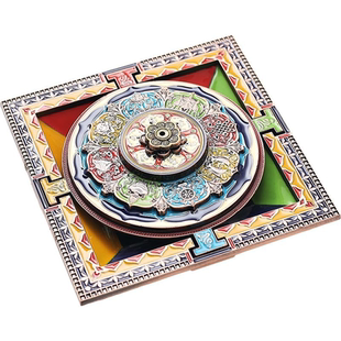 藏式藏香香炉线香香插香托创意香炉家用线香底座香盘珐琅香薰托盘