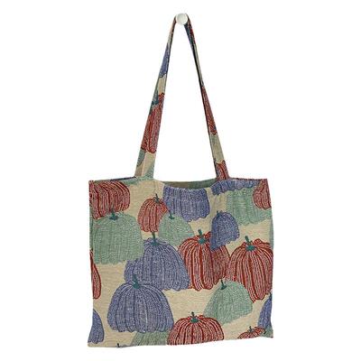 帆布包麻料刺绣双面有拉链文艺