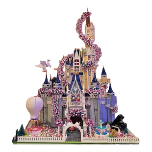 樱花迪士尼公主城堡难度积木大型建筑拼装模型女孩新年七夕礼物