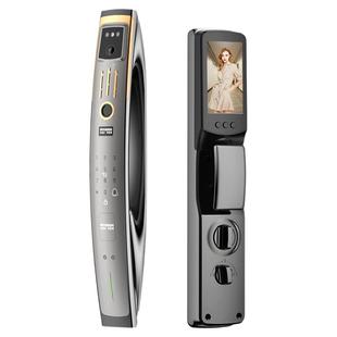 伍迪仕FY01人脸识别指纹密码大屏猫眼电子锁入户家用智能门锁