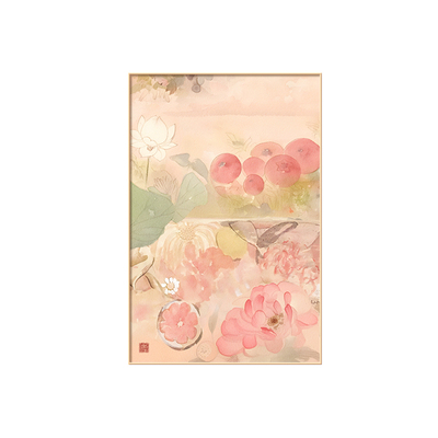 【美术馆推荐】荷花奶油风装饰画