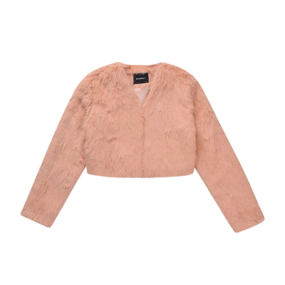 SeiCarinaY长毛绒短款开衫外套