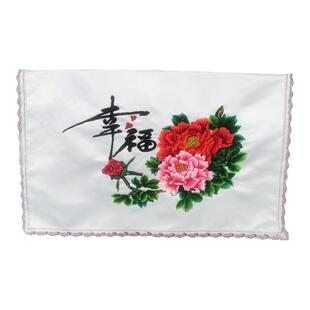 半成品剁绣扇被单剁花绣扇单布戳针戳花刺绣彩印图手工掇花被单子