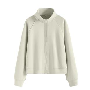 班尼路立领开衫外套女2026春夏新款柔软亲肤小个子短款显高上衣N