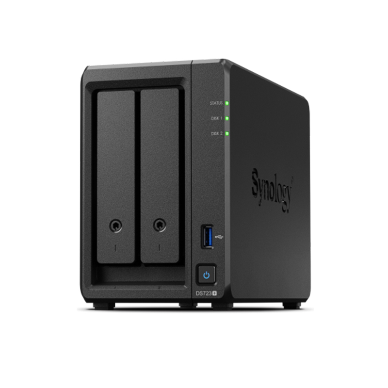 【多地次日达】Synology群晖DS723+2盘位 NAS网络存储服务器团队私有云文件存储共享数据管理文件备份