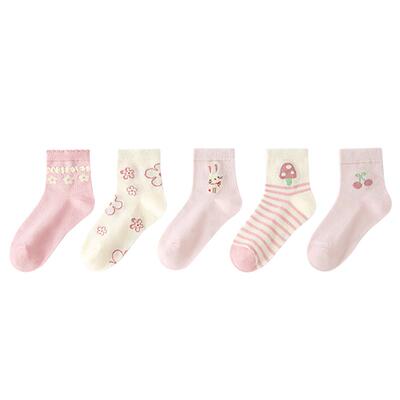 六指鼠女童袜子春夏网眼中筒袜