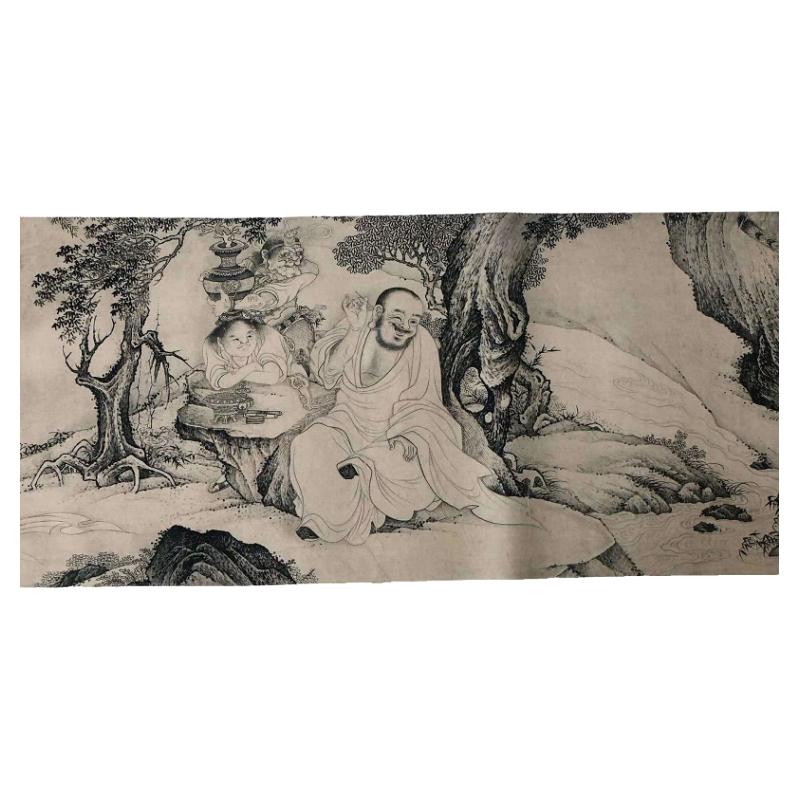 国画临摹学习画芯艺术喷绘卷轴画