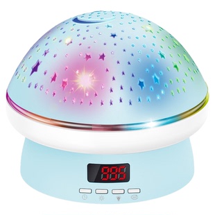 蘑菇星空灯梦幻旋转满天星投影灯儿童房间床头伴睡氛围灯生日礼物