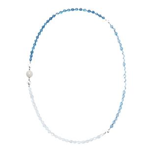 无用之用「启程山海」魔鬼蓝浅蓝海蓝宝强蓝光月光石毛衣项链手链