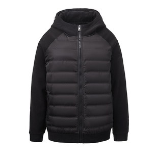 雅鹿轻薄羽绒服女款2026年新款拼接运动连帽卫衣短款保暖反季外套