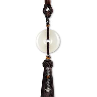 汽车挂件车内吊饰高档玉石男女士挂饰佑平安创意车载后视镜挂吊坠