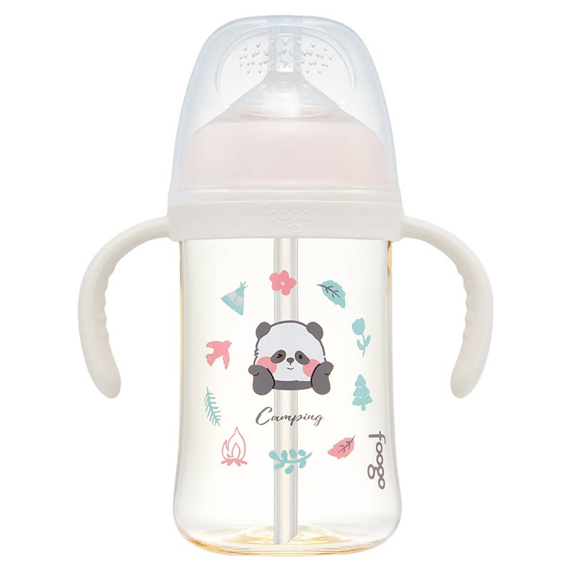 膳魔师foogo旗舰店PPSU学饮杯婴儿6个月以上1岁儿童宝宝水杯吸管