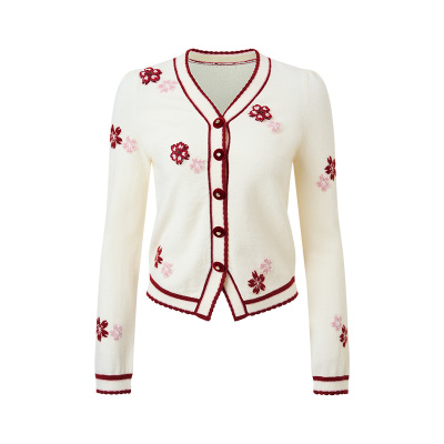 MAXRIENY联名款樱花套装针织开衫