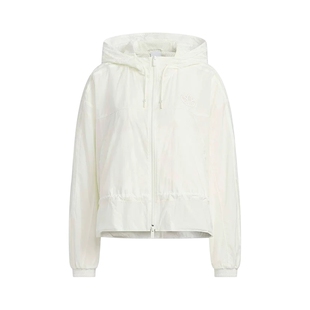 adidas阿迪达斯三叶草梭织收腰运动宽松连帽夹克女薄外套 KS2875
