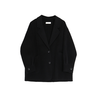 西町村屋毛呢大衣秋冬新款设计感文艺大廓型中长款大衣HD8209013