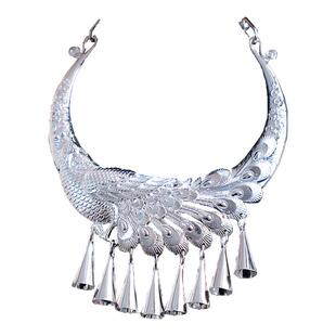 少数民族项圈苗疆项链彝族银项圈瑶族侗族壮族土家银项链苗银饰品