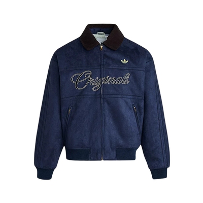 阿迪达斯三叶草新年款棉服26新款男保暖字母印花运动外套 KT0675