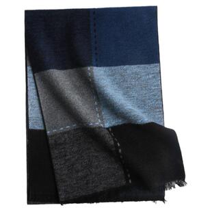 真丝拉绒围巾男士2026新款冬季高级感送礼长辈保暖护颈围脖送男友