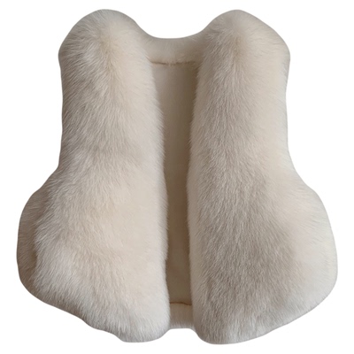 小霸王整皮真狐狸毛马甲2025秋冬新款背心短款海宁毛毛外套皮草女