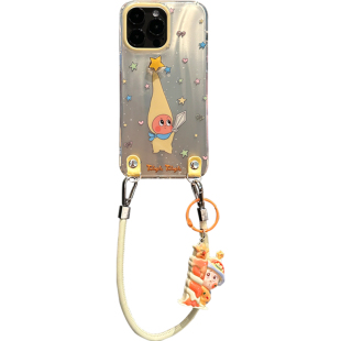lizardhill网红可爱星星人适用苹果16promax手机壳新款17pro女iphone15斜挎可背带挂绳14pro小众超好看不撞壳