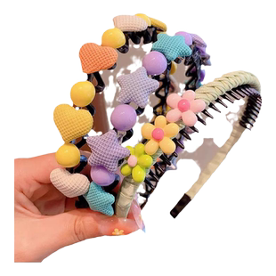 儿童刘海碎发神器女童夏季花朵爱心带齿发箍宝宝不勒头小女孩头饰