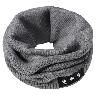 潮牌克莱因蓝色黑色护颈小围脖男款冬季保暖羊绒围巾半高领脖套女